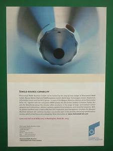 4/2005 PUB RHEINMETALL WAFFE MUNITION DUSSELDORF WEAPONS AMMUNITIONS ORIGINAL AD - Picture 1 of 1
