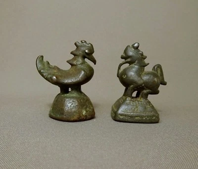 LAOS CAMBODGE BIRMANIE XVIIIeme POIDS OPIUM BRONZE, CANARD & SINGHAS, ETATS SHAN - Photo 1/4