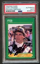 Gary Stevens #190 signed autograph auto 1991 Horse Jockey Star Card PSA Slabbed