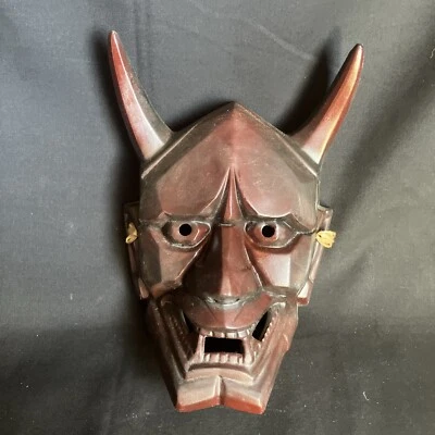 Máscara Noh de cerámica japonesa Hannya demon oni Antigüedades de colección oni Foto 1 de 4
