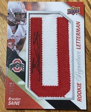 2011 UPPER DECK BRANDON SAINE LETTERMAN “U” AUTO 74/75 OHIO STATE BUCKEYES