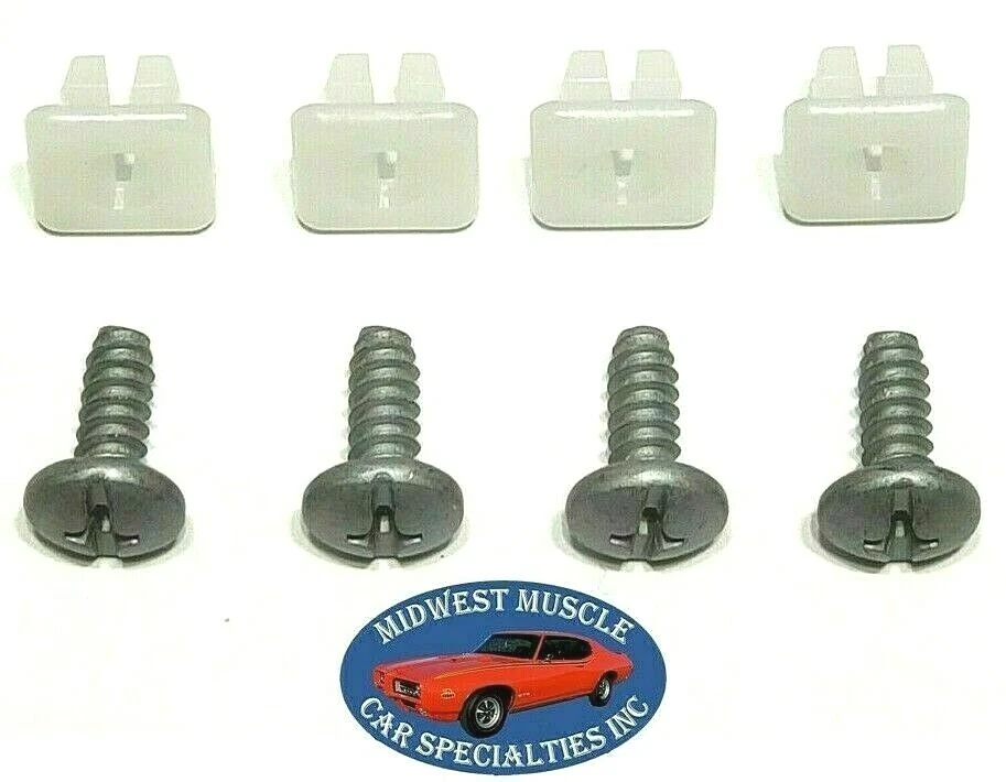 Ford Front Rear Bumper License Plate Holder Frame Bolts & Nuts Hardware 8pc RJ - Image 1 of 4