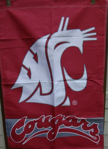 Washington State Cougars DOUBLE SIDED 28 x 40 BANNER ! FREE SHIPPING ! Cover