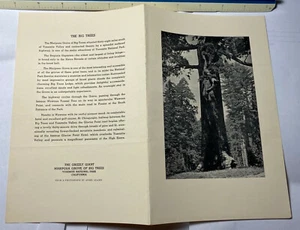 YOSEMITE AHWAHNEE MENU Mar 24 47 5,5x8,5" The Grizzly Giant Folded - Bild 1 von 2