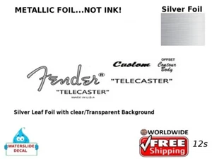 Fender Telecaster Guitar Decal Foil Waterslide logo restoration headstock 12s - Bild 1 von 1