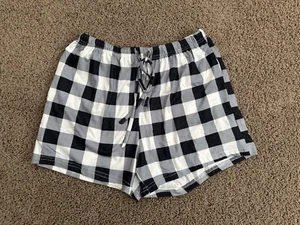Neu ohne Etikett DAMEN SCHLAFSHORTS Pyjama Schlafanzug Größe Small von EKOUAER schwarz weiß kariert - Bild 1 von 3