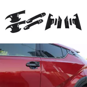 Carbon Fiber Side Door Handle Bowl Molding Cover For Toyota CHR C-HR 2018-2022 - Foto 1 di 3