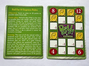 Roll For It! Express - Solo variante Game Boy Geek paquete de tarjetas promocionales juegos de calíope - Imagen 1 de 2