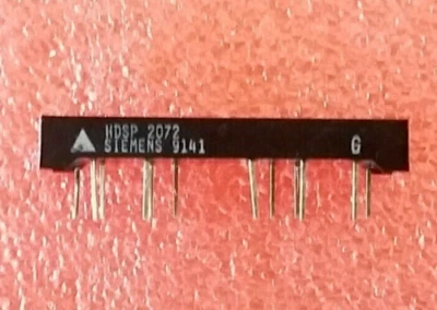 2 Pcs lot SIEMENS HDSP-2072 LED DISPLAY 7-Character 12-PIN DIP. - Image 1 of 2