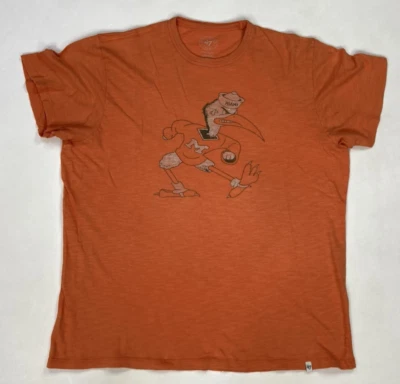 '47 Miami Hurricanes Graphic T-shirt Men Medium Orange Short Sleeve - Image 1 of 4