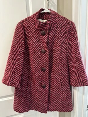 Abrigo Beth Bowley de lana con cuello frontal con botones Foto 1 de 4