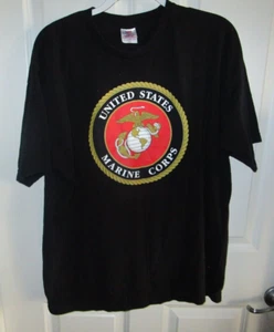Bayside United States Marine Corps Herren XL schwarz Grafikdruck T-Shirt USA - Bild 1 von 6
