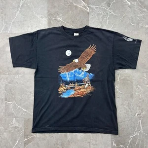 90er VINTAGE ZION NATIONAL PARK GRAFIK T-SHIRT HERREN XL ADLER NATUR INDIANER - Bild 1 von 11