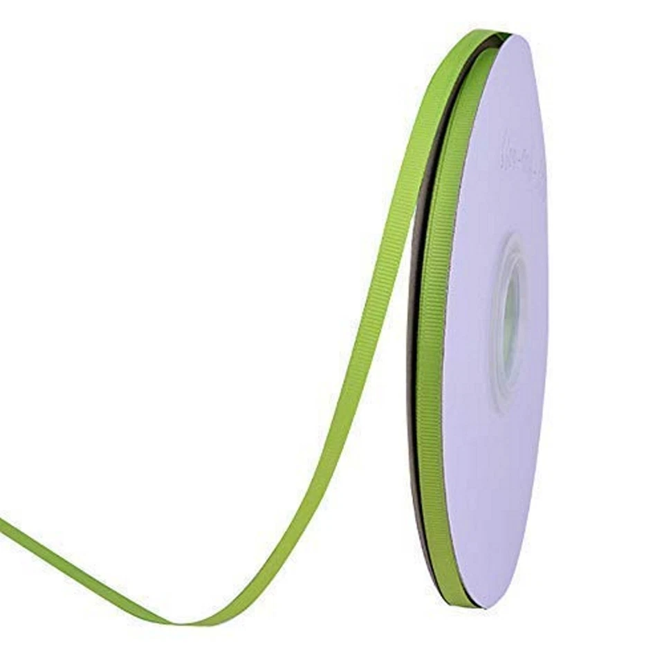 1/4" Wide Apple Green Grosgrain Ribbon - 50 Yard Spool (00840) - Image 1 of 1