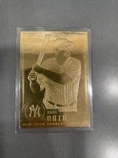 BABE RUTH Gold Card 1995 CMG Worldwide #30 New York Yankees NM+ Baseball Card
