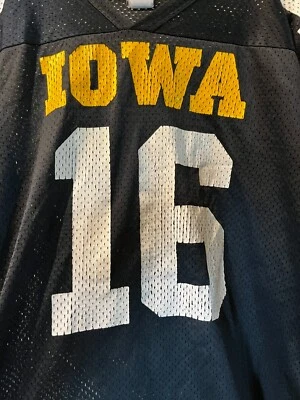 Vintage 80's Iowa Hawkeyes #16 Chuck Long Football Jersey - Sz Large Phoenix - Image 1 of 4