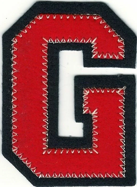 2 1/4" x 2 1/2" Red Dark Navy Blue Block Letterman's Letter G Felt Patch - Image 1 of 1