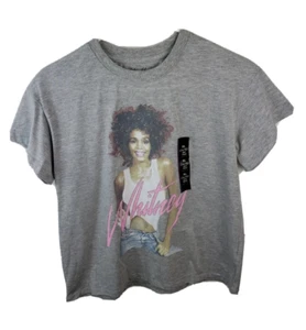 NUEVO CON ETIQUETAS Camiseta Oficial Whitney Houston Clásica Años 80 Gris Juvenil Reimpresión Talla 14/16 - Imagen 1 de 5