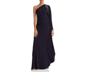 Teri Jon by Rickie Freeman 284284 Jersey One Shoulder Gown Size 10 - Picture 1 of 2