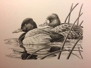 RARE RW56 1989 Neal Anderson Federal Duck Stamp Design Pencil ORIGINAL #RW56FG - Bild 1 von 5