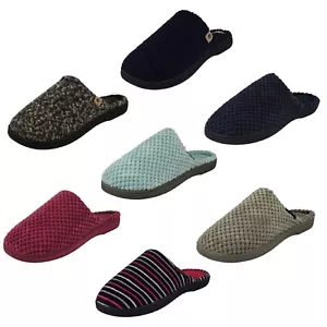 Mujer Padders Tela Deslizable Extra Ancho Ee Fit Pantuflas Aimee - Imagen 1 de 19