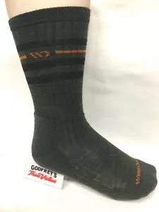 WIDE OPEN SOCKS 9002 Forest MEN’S VINTAGE STRIPE CUSHIONED CREW SOCKS Darn Tough - Picture 1 of 5