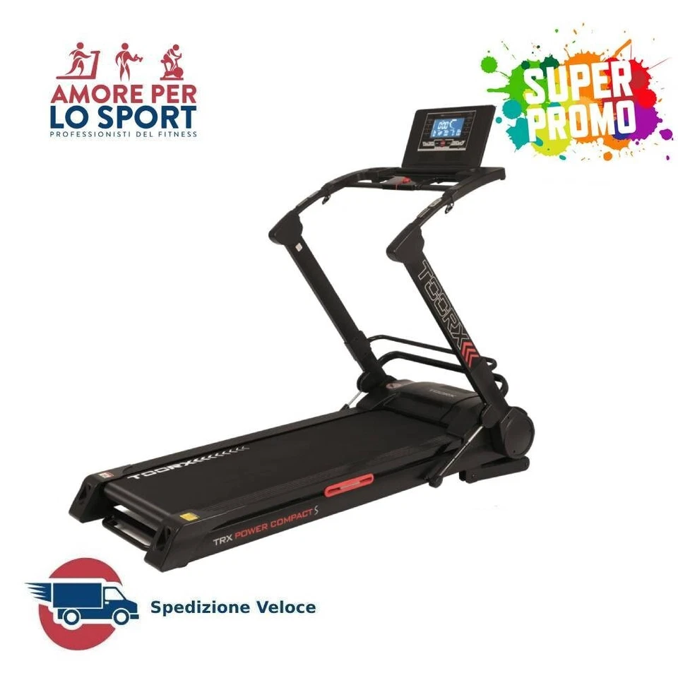 Tapis roulant TOORX TRX-POWER COMPACT S HRC salvaspazio inclinazione elettrica f