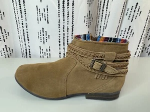 Minnetonka Womens Dixon Suede Boots 9.5 Brown Rodeo Cowgirl Country Western Boho - Picture 1 of 14