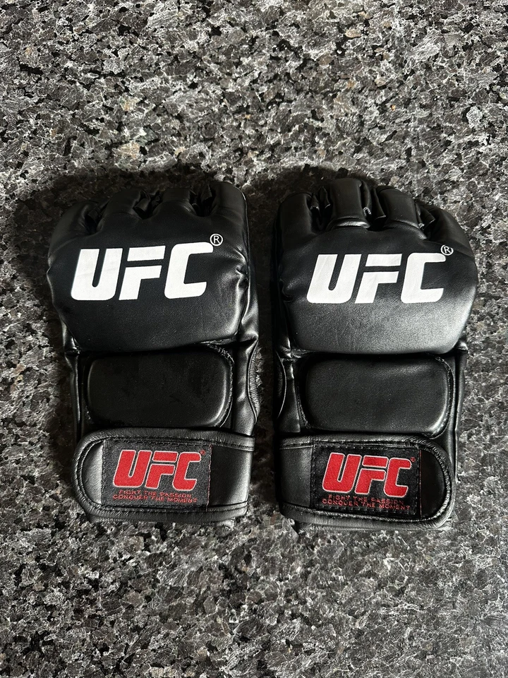 UFC MMA Fight Gloves Black One Pair - For Autographs - Ship from USA - Image 1 of 1