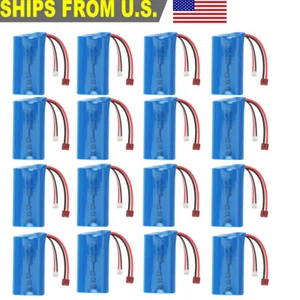 1500mAh 7.4V Li-ion Battery T Plug for WLtoys 4WD RC Car 12401 12402 12403 12404 - Picture 1 of 13