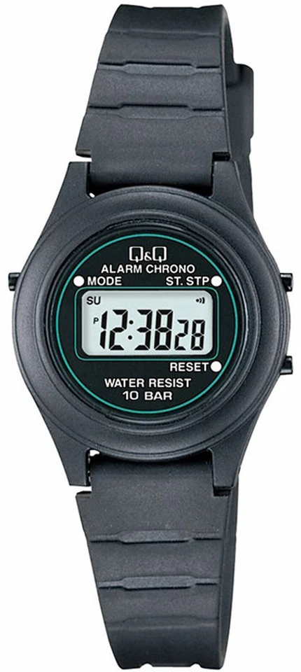 Q&Q by Citizen LLA3J205Y Women's Digital Black Plastic Watch Resin Strap NO BOX - Image 1 of 1
