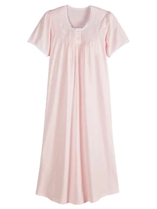 Camicia da notte Kay Anna Sweet Dreams manica corta jersey cotone rosa 3X 52357 - Foto 1 di 4