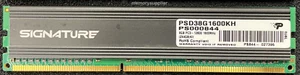 DIMM sin búfer PSD38G1600KH Patriot 4 GB PC3-12800 DDR3-1600 MHz sin ECC - Imagen 1 de 1