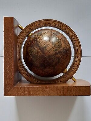 Wood Astronomy Vintage Latin Globe, Mercurio D' Oro, Table Top, Base14cm... • 18£