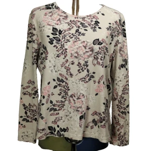 Camiseta clásica Croft & Barrow 100 % algodón estampado floral manga larga púrpura XL - Imagen 1 de 24
