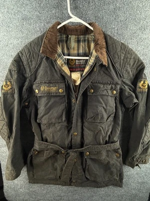 Abrigo Chaqueta De Motocicleta Forrada Belstaff International Trailmaster Inglaterra De Colección Foto 1 de 4