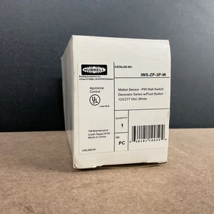 Hubbell IWS-ZP-3P-W Motion Sensor PIR Wall Switch ( Decorator Series ) White - Picture 1 of 5