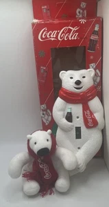 Coperchio interruttore luce orso polare Coca Cola 8" 1994 e 4" orso peluche - Foto 1 di 5