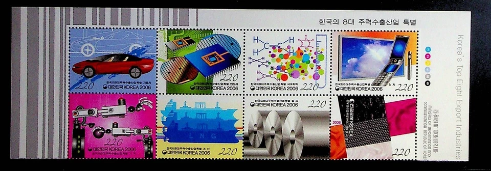 SOUTH KOREA Sc 2219 NH SOUVENIR SHEET OF 2006 - INDUSTRIES - (WS25) - image 1 of 1