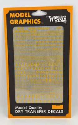 Woodland Scenics MG742 45° USA Gothic Yellow-Dry Transfer Decals - Image 1 of 2