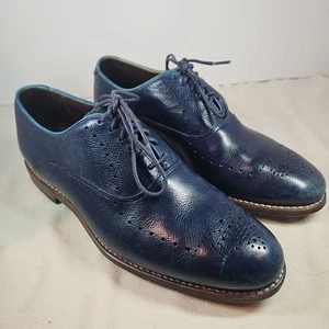 ALLEN EDMONDS HONORS COLLECTION LEGEND GOLF SHOES 9.5 B Navy Rare Color - Picture 1 of 9