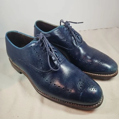 ALLEN EDMONDS HONORS COLLECTION LEGEND GOLF SHOES 9.5 B Navy Rare Color - Image 1 of 4