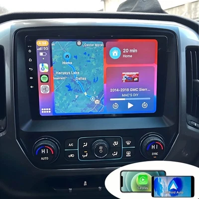 Android 13 Carplay For 2014-2018 Chevy Silverado GMC Sierra Car Stereo Radio GPS - Image 1 of 4