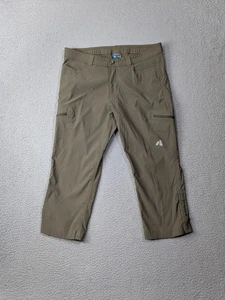 Eddie Bauer First Ascent Guide Pro Capris Pants Womens 10 Green Hiking - Picture 1 of 15