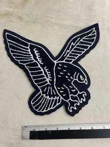 Varsity Navy Eagle VINTAGE toppa in ciniglia blu navy con bordo bianco - Foto 1 di 5