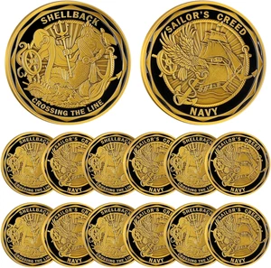 12 Pcs Bulk Shellback United States Navy Marine Corps USN USMC Challenge Coins - Picture 1 of 1