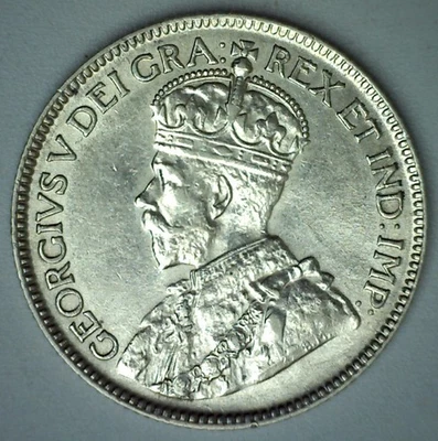 1930 Canada Silver Twenty-Five Cents Almost Uncirculated 25c Coin AU George V - Image 1 of 2