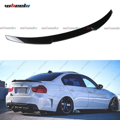 Rear Boot Spoiler Lip M4 Style Gloss Black For BMW 3 Series E90 Saloon 2005-2011 - Image 1 of 4