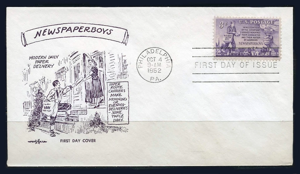 Prensa para niños 1952 (1015) Pent Arts cubierta de primer día Foto 1 de 1