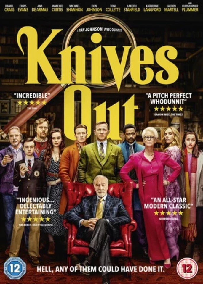 Knives Out DVD (2020) Daniel Craig, Johnson (DIR) cert 12 Disc Only Free P & P  - Image 1 of 1